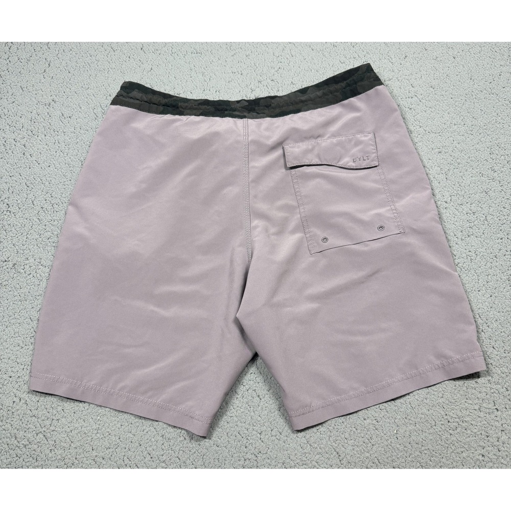 BYLT Board Shorts Mens L Purple Solid Swim Trunks Drawstring Pockets Quick Dry - Picture 8 of 9